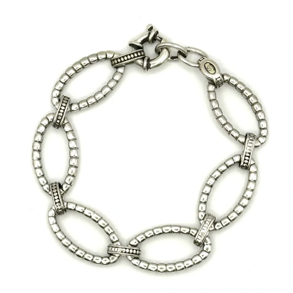 Lagos Caviar Two Tone Medium Link Bracelet